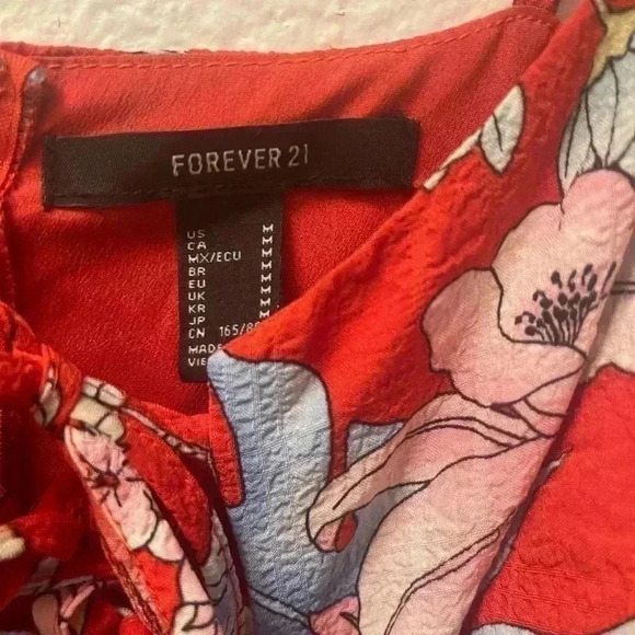 ⚡️Forever 21 Red Floral Mini Dress - Picture 2 of 5